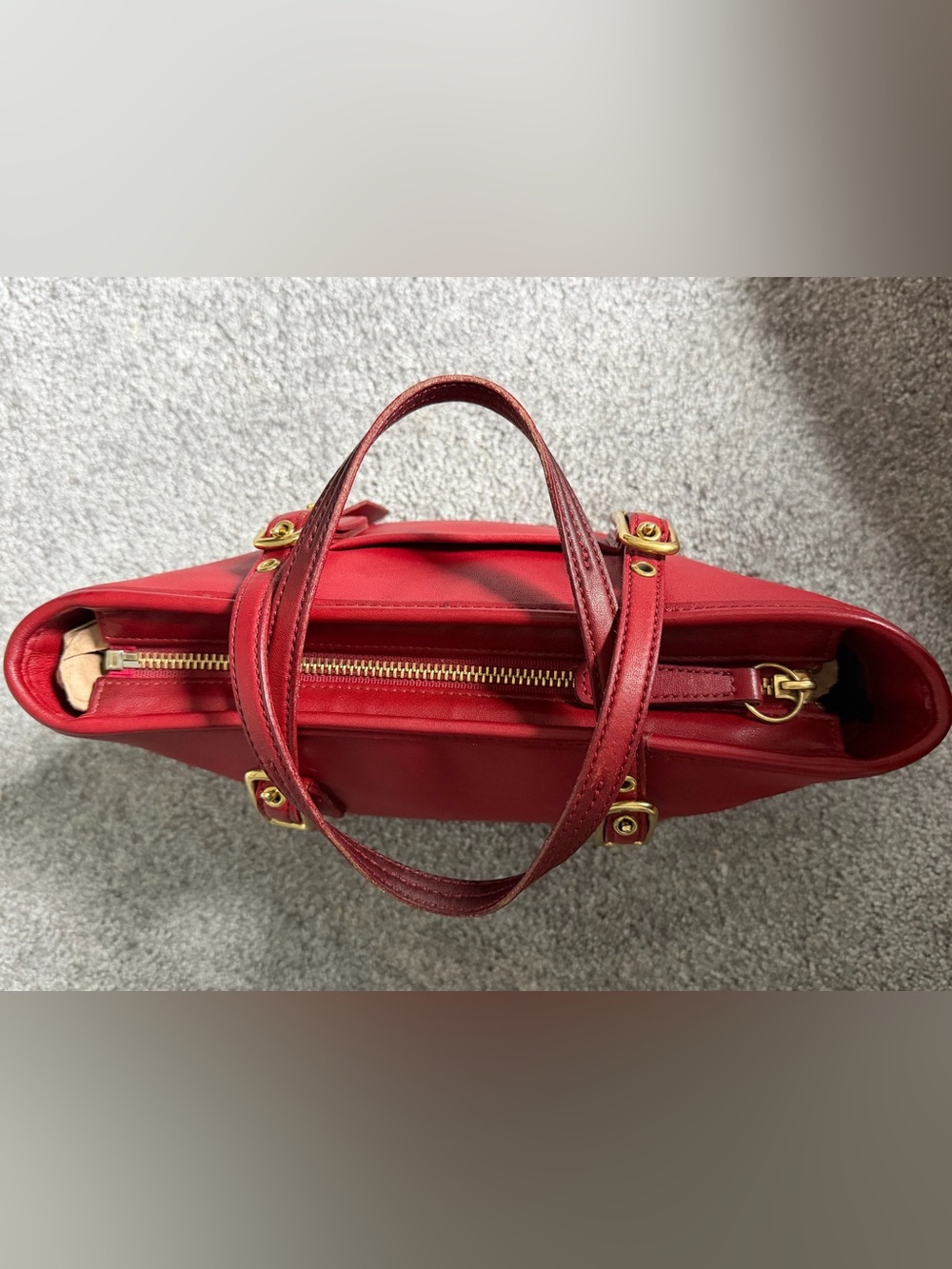 Vintage Coach Mini Market Tote Red - Picture 7 of 12